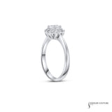 Clematis - 18KT White Gold Round Diamond Engagement Ring