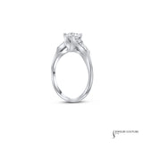 Daffodil - 14KT White Gold Round Diamond Engagement Ring