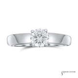 Ivory - 14KT White Gold Round Solitaire Engagement Ring