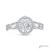 Camellia - 14KT White Gold Round Diamond Engagement Ring