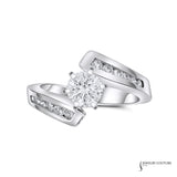 Pilea - 14KT White Gold Round Diamond Engagement Ring