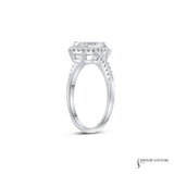 Gardenia - 18KT White Gold Marquise Diamond Engagement Ring