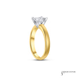 Lilium - 14KT Yellow Gold Princess Diamond Solitaire Ring