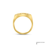 Oxalis - 14KT Yellow Gold and Diamond Men's Wedding Band