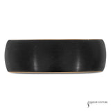 Privet - Tungsten Carbide Men's Wedding Band with Yellow Gold Accents