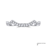 Canterbury - 18KT White Gold Curved Diamond Women's Wedding Band