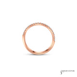 Freesia - 14KT Rose Gold Diamond Women's Wedding band