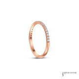 Freesia - 14KT Rose Gold Diamond Women's Wedding band
