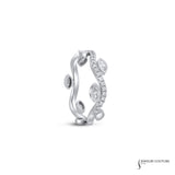 Hawthorn - 14KT White Gold Thorn Diamond Women's Wedding Band