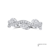Hawthorn - 14KT White Gold Thorn Diamond Women's Wedding Band