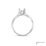 Princess Solitaire Semi-Mount Engagement Ring Calla - 14KT White gold