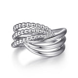 925 Sterling Sliver Bujukan Lady's Twisted Ring