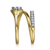 14K White Yellow Gold Diamond Bypass Ring In-Store