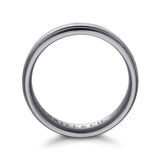 Mens Alternative 6mm Round Tantalum and 14K White Gold Band