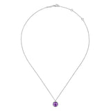 925 Sterling Silver Bujukan Amethyst Pendant Necklace