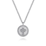 925 Sterling Silver Bujukan Diamond Cross Pendant Necklace