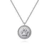 925 Sterling Silver Bujukan Paw Print Pendant Necklace