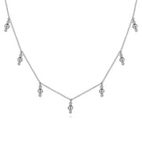 925 Sterling Silver Beads Droplet Necklace