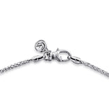 925 Sterling Silver Solid Men's Wheat Chain Necklace 20 - 22 - 24 Inch
