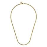 14K Yellow Gold Hollow Men's Wheat Chain Necklace 20 - 22 - 24 Inch