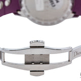 Dior - 38mm Purple Ruby and Purple Crystal Dial Chronograph Watch Authentic