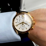 Tissot Quickster Chronograph White Dial Brown Leather Strap Watch For Men Dial Quartz - T095.417.36.037.02