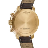 Tissot Quickster Chronograph White Dial Brown Leather Strap Watch For Men Dial Quartz - T095.417.36.037.02