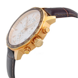 Tissot Quickster Chronograph White Dial Brown Leather Strap Watch For Men Dial Quartz - T095.417.36.037.02