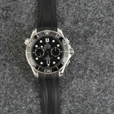 Omega Seamaster Diver 300M 44MM Steel Watch on Rubber