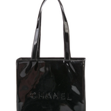 Chanel Patent Logo Tote