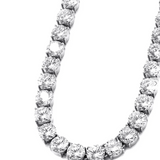 Tennis Necklace 14KT White Gold Lab Grown Diamond – 13.72 Carat Total, 16-Inch Length