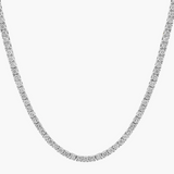 Tennis Necklace 14KT White Gold Lab Grown Diamond – 13.72 Carat Total, 16-Inch Length
