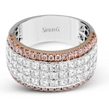 Simon-Set Anniversary Ring In 18k Gold With Diamonds