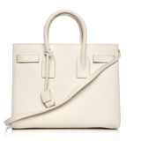 Saint Laurent light gray grained Leather Sac De Jour Dove