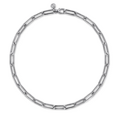 925 Sterling Silver Oval Link Chain Necklace with Bujukan Stations