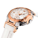 Tissot T Race Chronograph White Dial White Rubber Strap Watch For Women - T048.217.27.017.00