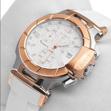 Tissot T Race Chronograph White Dial White Rubber Strap Watch For Women - T048.217.27.017.00