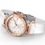 Tissot T Race Chronograph White Dial White Rubber Strap Watch For Women - T048.217.27.017.00