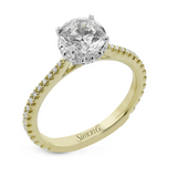 Round-Cut Hidden Halo Engagement Ring In 18k Gold With Diamonds In-Store