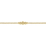 14K Yellow Gold Graduating Bead Stations Bracelet