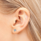 14KT Yellow Gold Lab-Grown Princess Cut Diamond Stud Earrings – 0.93CT TWD