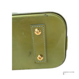 Louis Vuitton Alma Top Handle Bag BB Green Vernis Mini Bag Monogram Pre-Owned