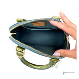 Louis Vuitton Alma Top Handle Bag BB Green Vernis Mini Bag Monogram Pre-Owned