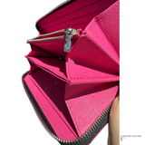 Louis Vuitton Epi Zippy Long Wallet Black Hot Pink