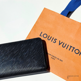 Louis Vuitton Epi Zippy Long Wallet Black Hot Pink