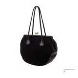 Chanel 90s Kiss Lock shoulder bag in crochet and leather Black Woven Pre-Owned