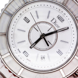 Dior - 33mm White Sapphire Stainless Steel Quartz Movement Watch Authentic