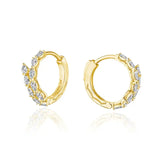 Tacori Stilla - Medium Hoop Pear Diamond Earrings
