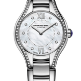 Raymond Weil Noemia Mother of Pearl Diamond Women's Watch 5127-STS-00985 Stainless Steel 27mm Diamond Watch