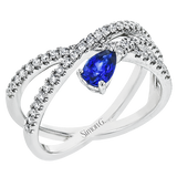 Tempera Color Ring In 18k Gold With Diamonds